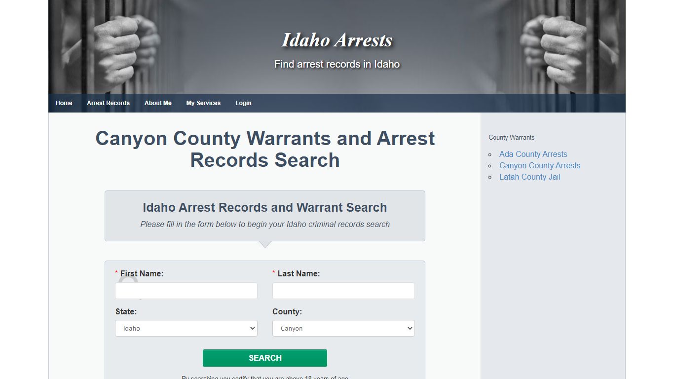 Canyon County Warrants and Arrest Records Search